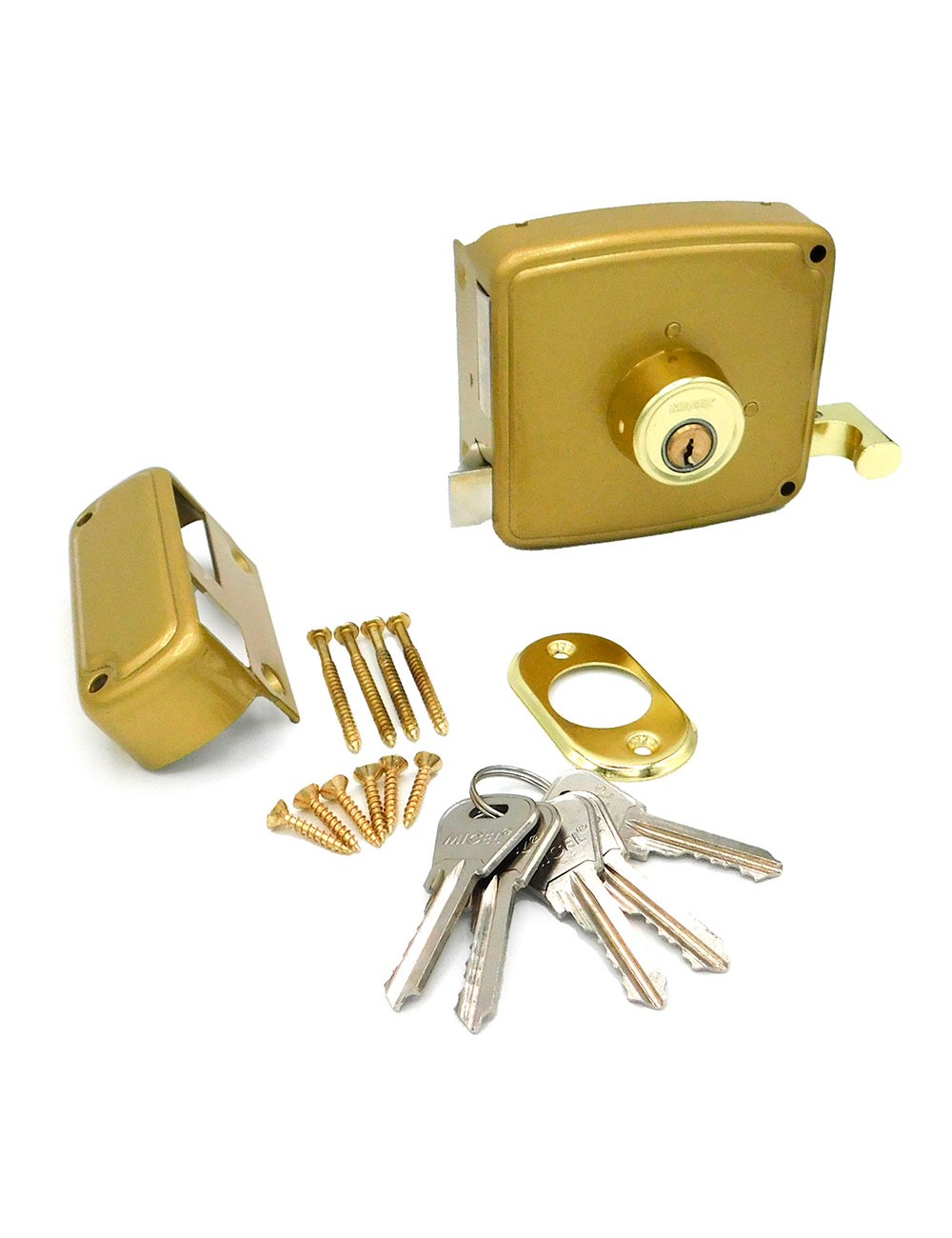 Cerradura sobreponer crs02 dcha 50 x 100 mm pintado oro