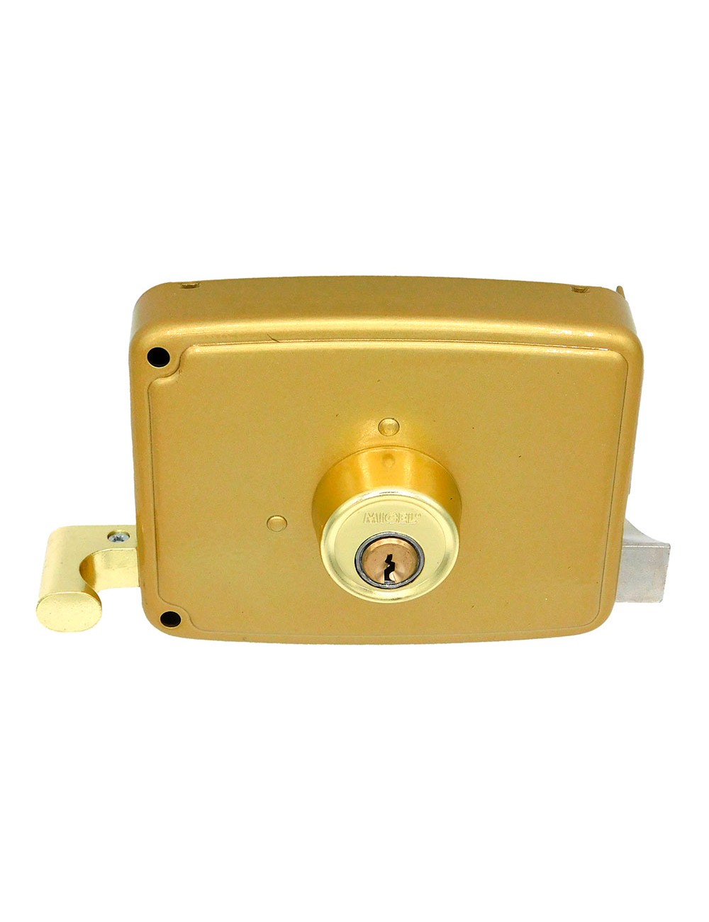 Cerradura sobreponer crs02 izquierda 50 x 100 mm pintado oro