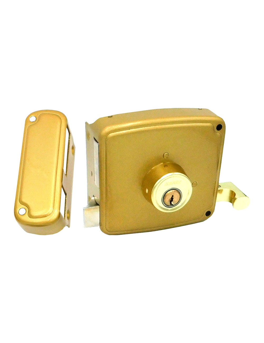 Cerradura sobreponer crs02 derecha 60 x 120 mm pintado oro