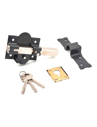 Cerrojo sobreponer crr08 86b/50 mm pintado gris llaves iguales amaestradas
