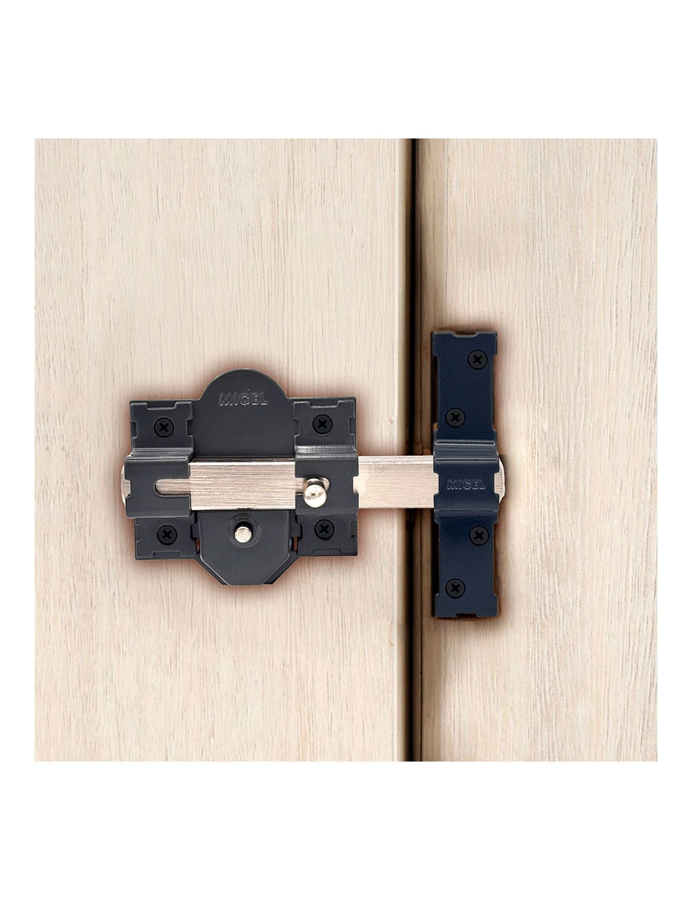 Cerrojo sobreponer crr08 86b/50 mm pintado gris llaves iguales amaestradas