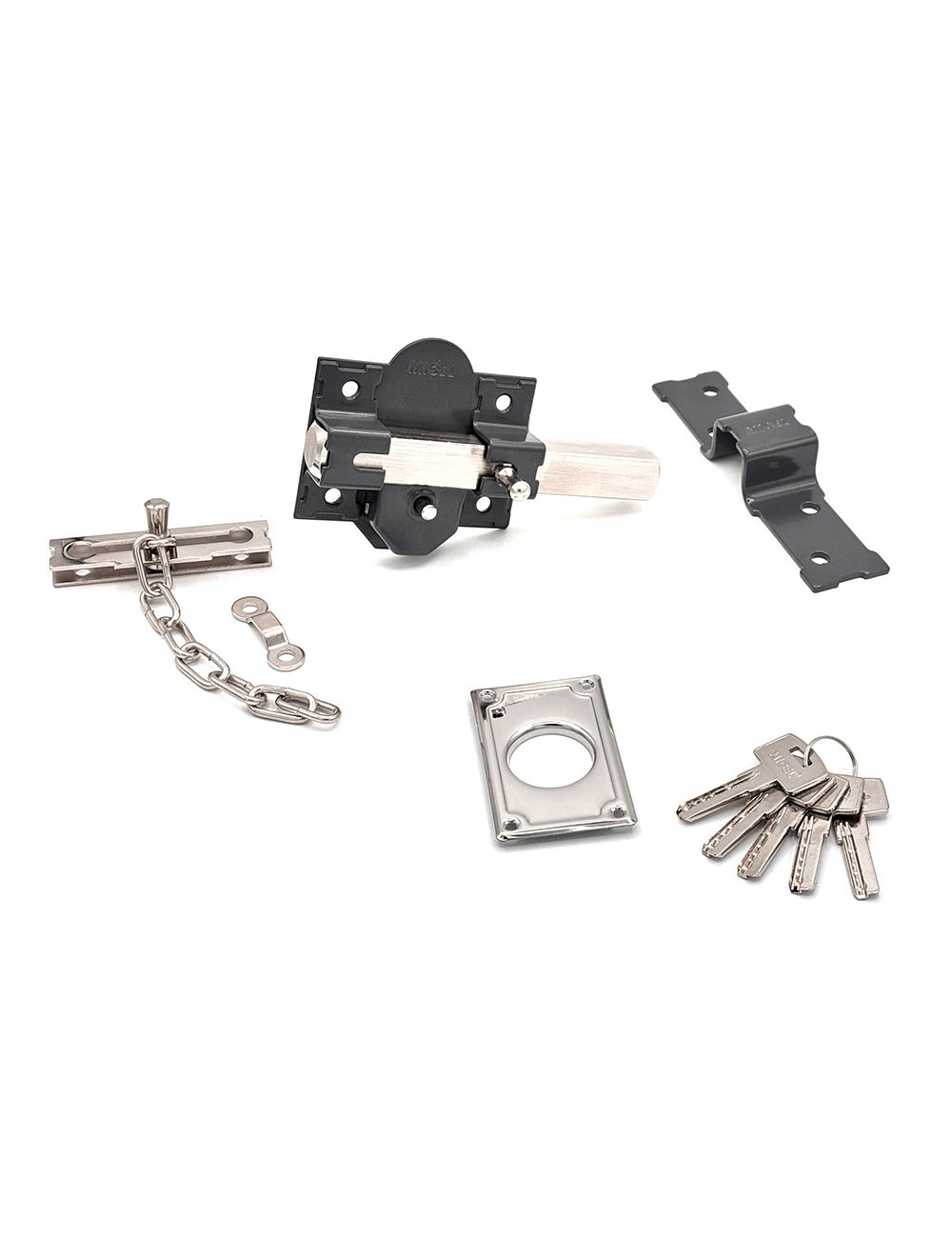 Cerrojo sobreponer crr10 86b/50 mm pintado gris