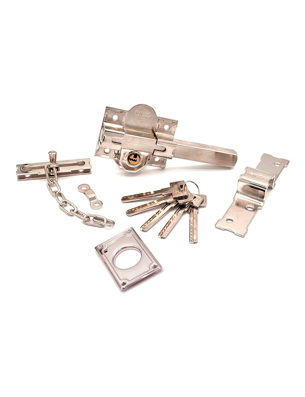 Cerrojo sobreponer crr11 86l/50 mm níquel