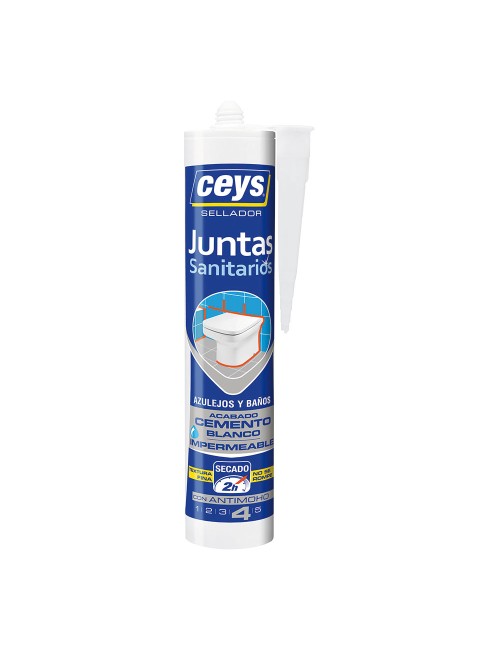 Sellador juntas sanitarios stop moho, blanco mate, 290 ml