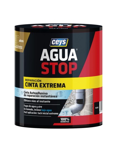 Agua stop cinta extrema negra 10 cm x 1,5 m