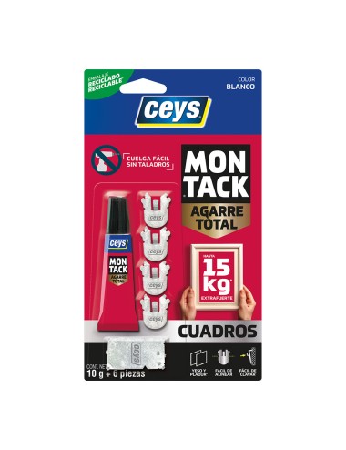 Montack agarre total cuadros 10 g + 6 piezas