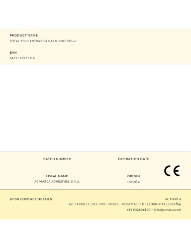 Adhesivo sellador total tech antracita 290 ml