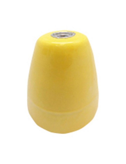 Portalámparas cerámico vintage e27 4 a 100 w 250 v~ amarillo, ø47 x 59 mm