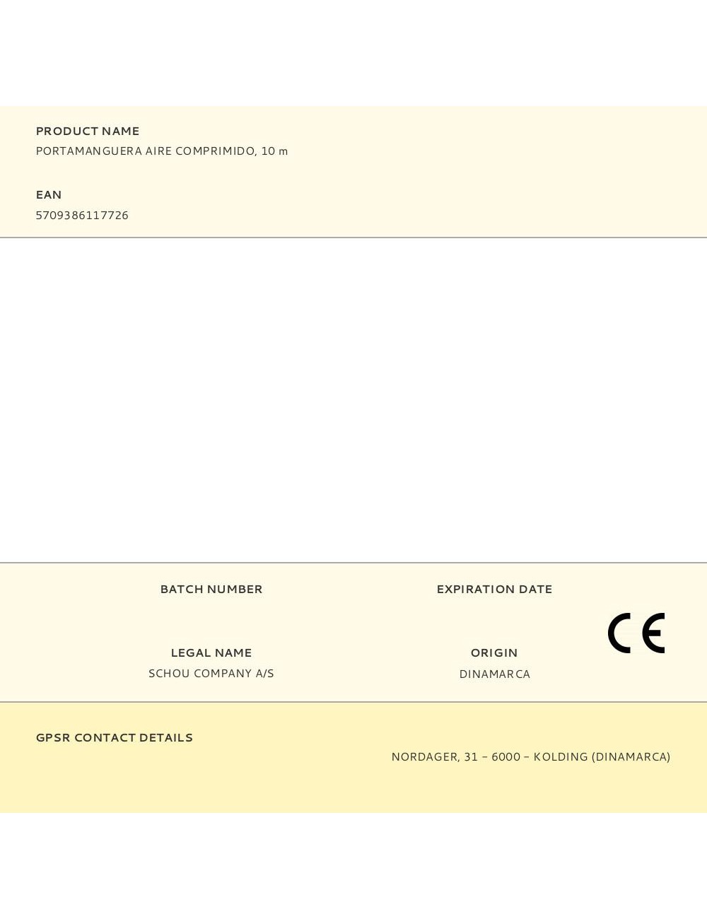 Portamanguera aire comprimido, 10 m