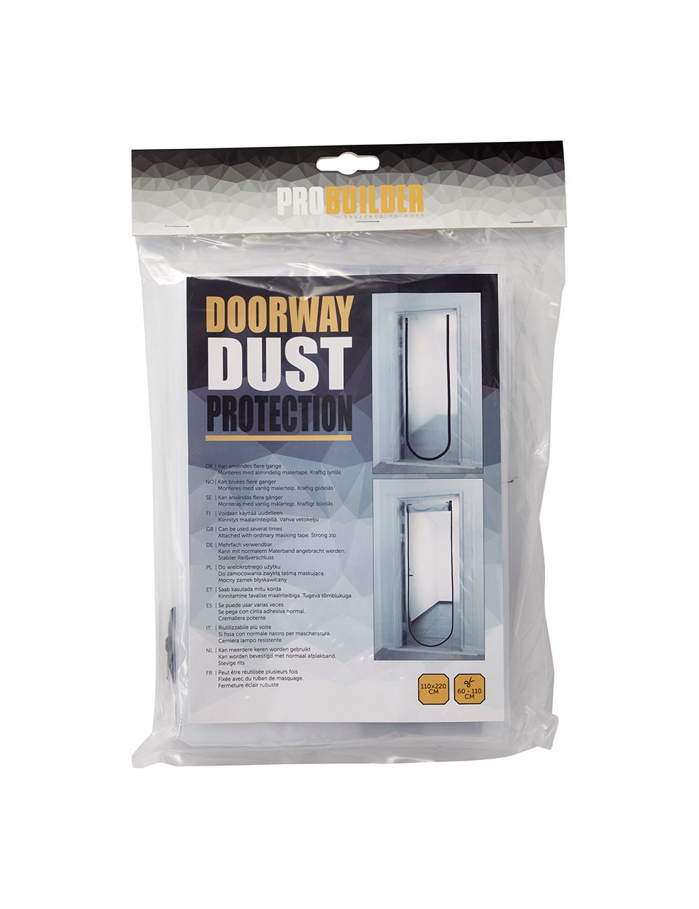 Barrera polvo para puerta, 220 x 110 cm