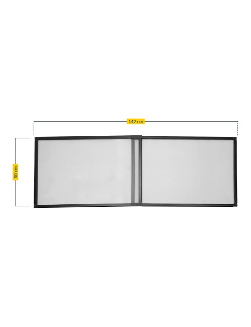 Mosquitera marco antracita extensible, malla aluminio, 75-142 x 50 cm