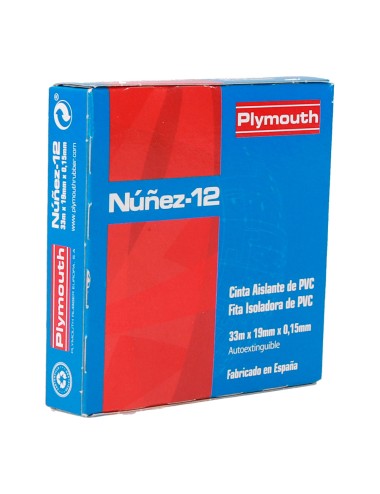 Cinta aislante eléctrica profesional pvc alta adhesión 19 mm x 33 m azul