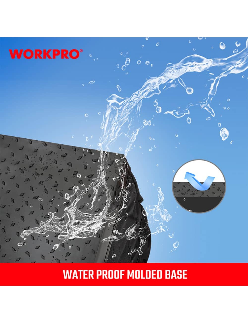 Bolsa de herramientas con cremallera con base impermeable 60 x 26 x 40 cm