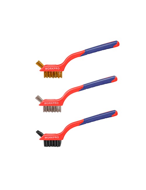 Cepillos de alambre soldador, juego 3 piezas