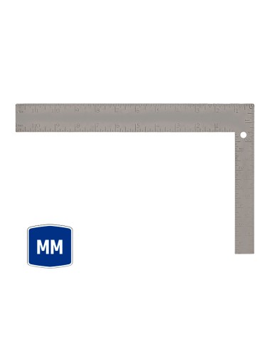 Escuadra carpintero, métrico-sae, 200 x 300 mm