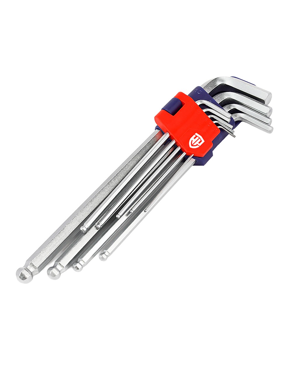 Llaves allen cr- v de brazo corto, estuche 18 piezas, (métrico-sae)