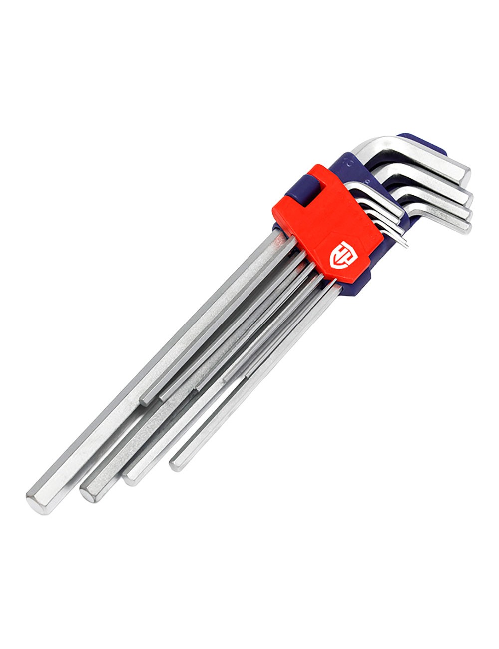 Llaves allen cr-v de brazo largo, juego 9 piezas, (métrico)