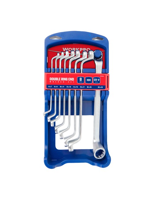 Llaves de estrella acodadas dobles, juego 8 piezas