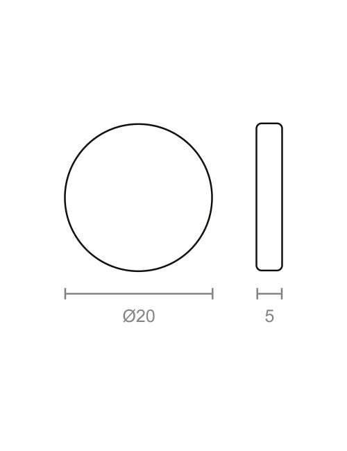 Imán neodimio disco im28 níquel ø20 x 5 mm