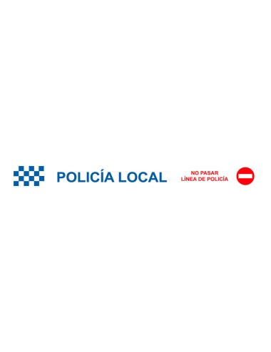 Cinta balizamiento policía local 75 mm x 0,05 mm x 200 m