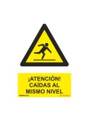 Señal riesgo caída al mismo nivel, pvc, 21 x 30 cm