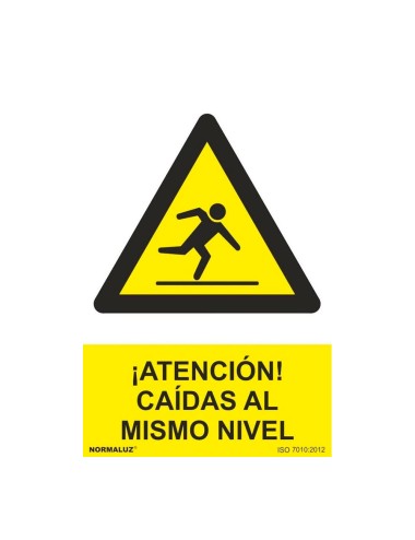 Señal riesgo caída al mismo nivel, pvc, 21 x 30 cm