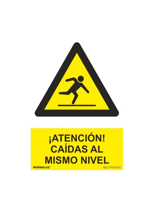 Señal riesgo caída al mismo nivel, pvc, 21 x 30 cm
