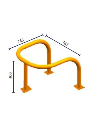 ESTRIBO PROTECCIÓN  PRF700NJ - NEGRO/AMARILLO Ø76mm