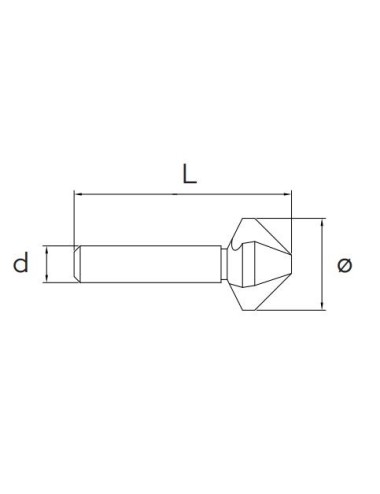 FRESA DE AVELLANAR HSS Ø8,3mm AVELLANADORES  HSS Z3 MM 8,30