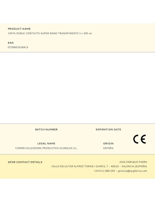 Cinta doble contacto super nano transparente 30 mm x 3 m