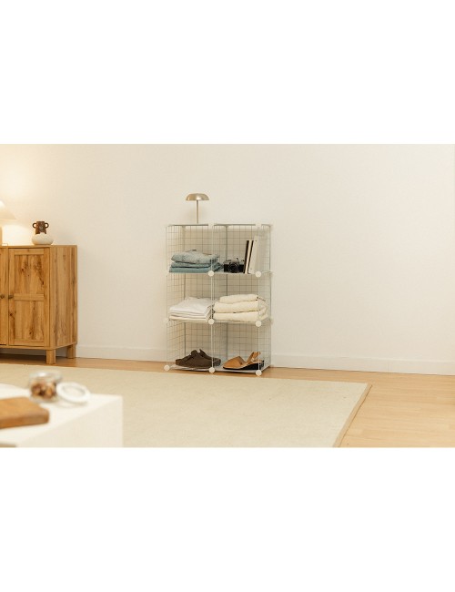 Estantería modular metálica titan c6 blanco