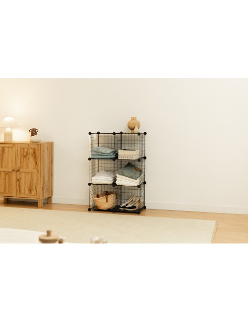 Estantería modular metálica titan c6 negro