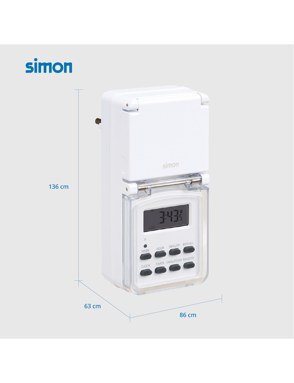 Programador digital semanal para exterior