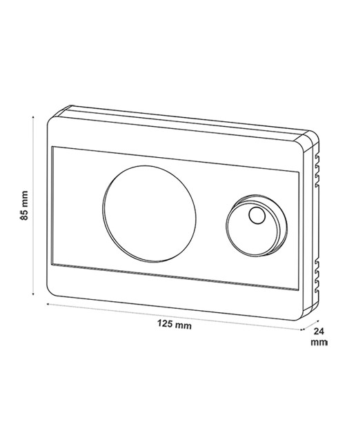 Termostato digital on/off, negro