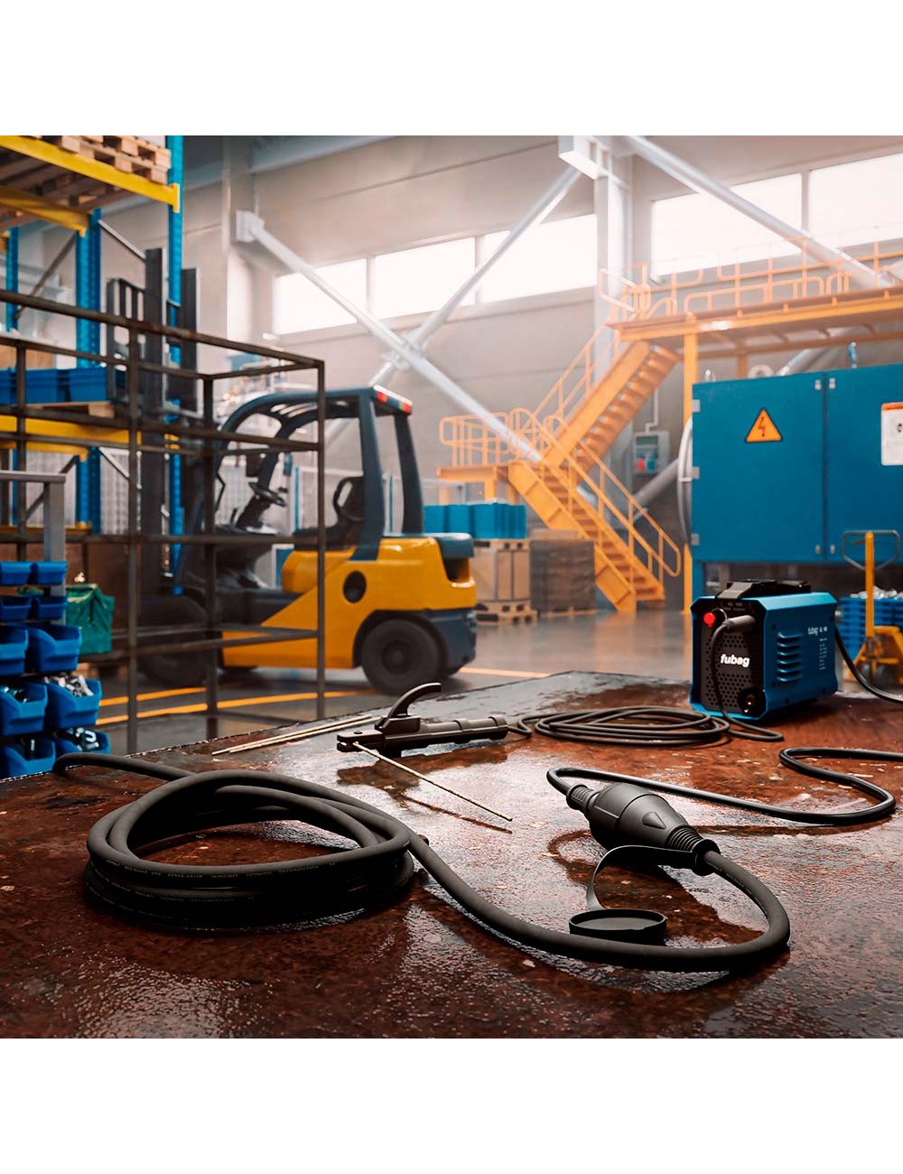 Prolongador profesional 10 m, ip44, h07rn-f 3 g 2,5 mm, 1 toma con tapa, 16 a 250 v~, negro