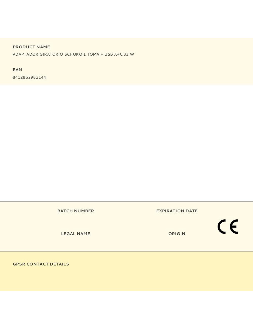 Adaptador giratorio schuko 1 toma + usb a+c 30 w 16 a 250 v~