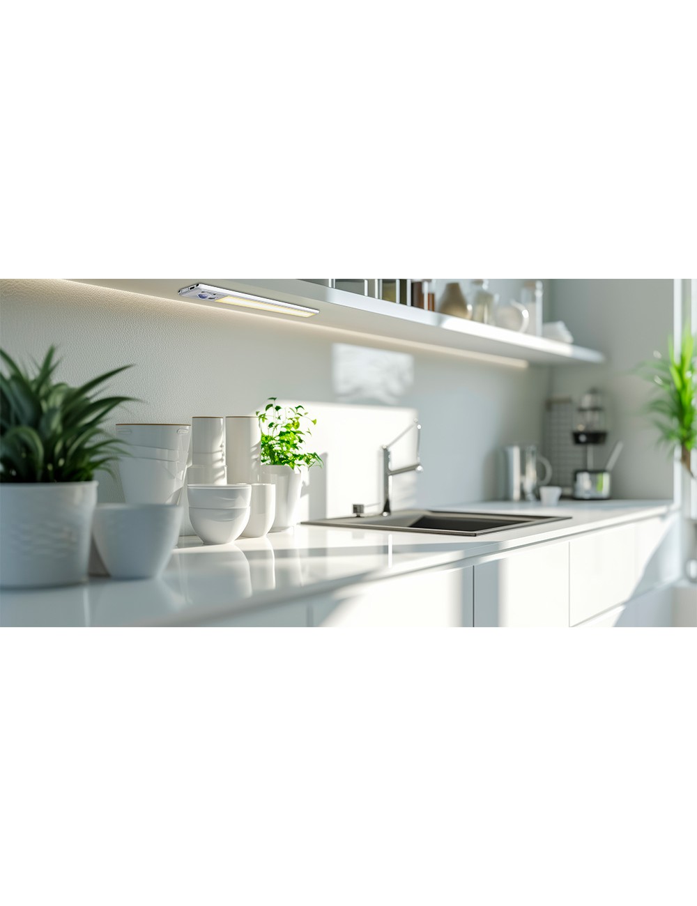 Regleta led regulable y recargable con sensor, magnética, 1,5 w, 3cct, 1500 mah, 14 x 40 x 306 mm