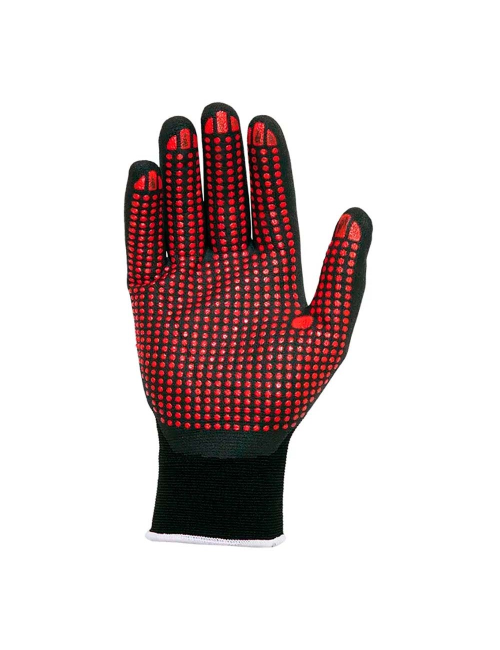 Guante nailon / licra con palma nitrilo foam/puntos, agility® dots, negro y rojo, t-9 l