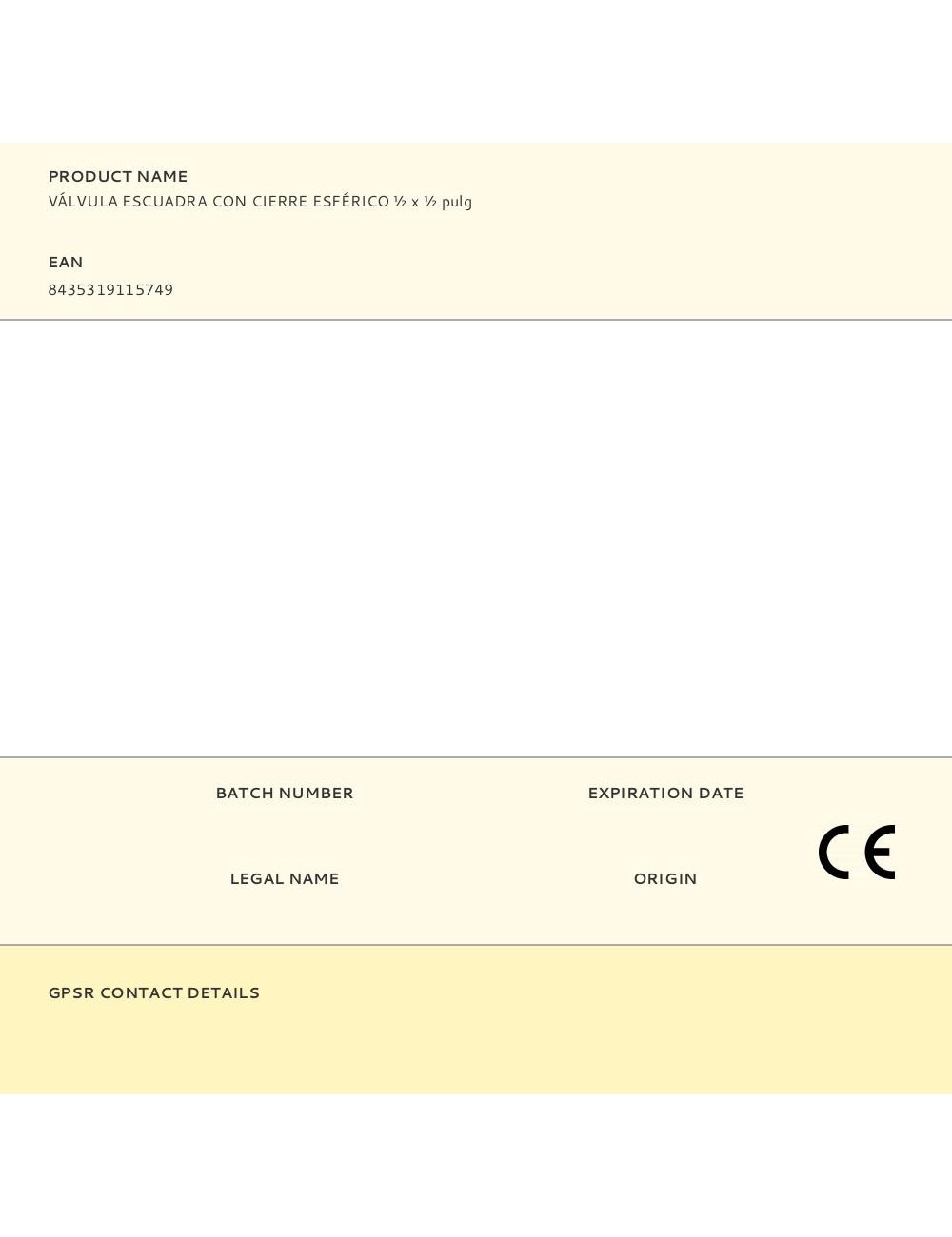 Válvula escuadra con cierre esférico ø½ x ½ pulg