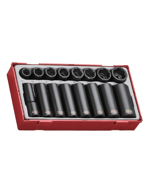 JUEGO DE VASOS DE IMPACTO 1/2'  16 PZAS TT9116N