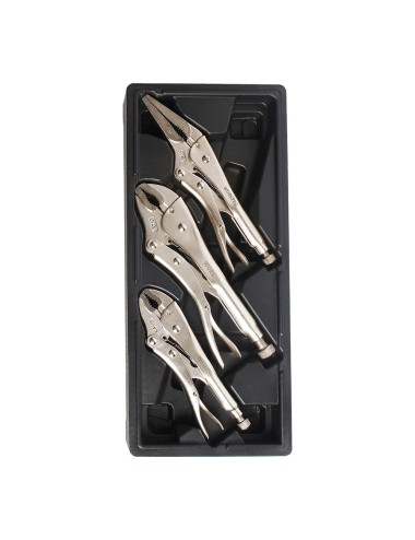 Alicates de presión, juego 3 piezas