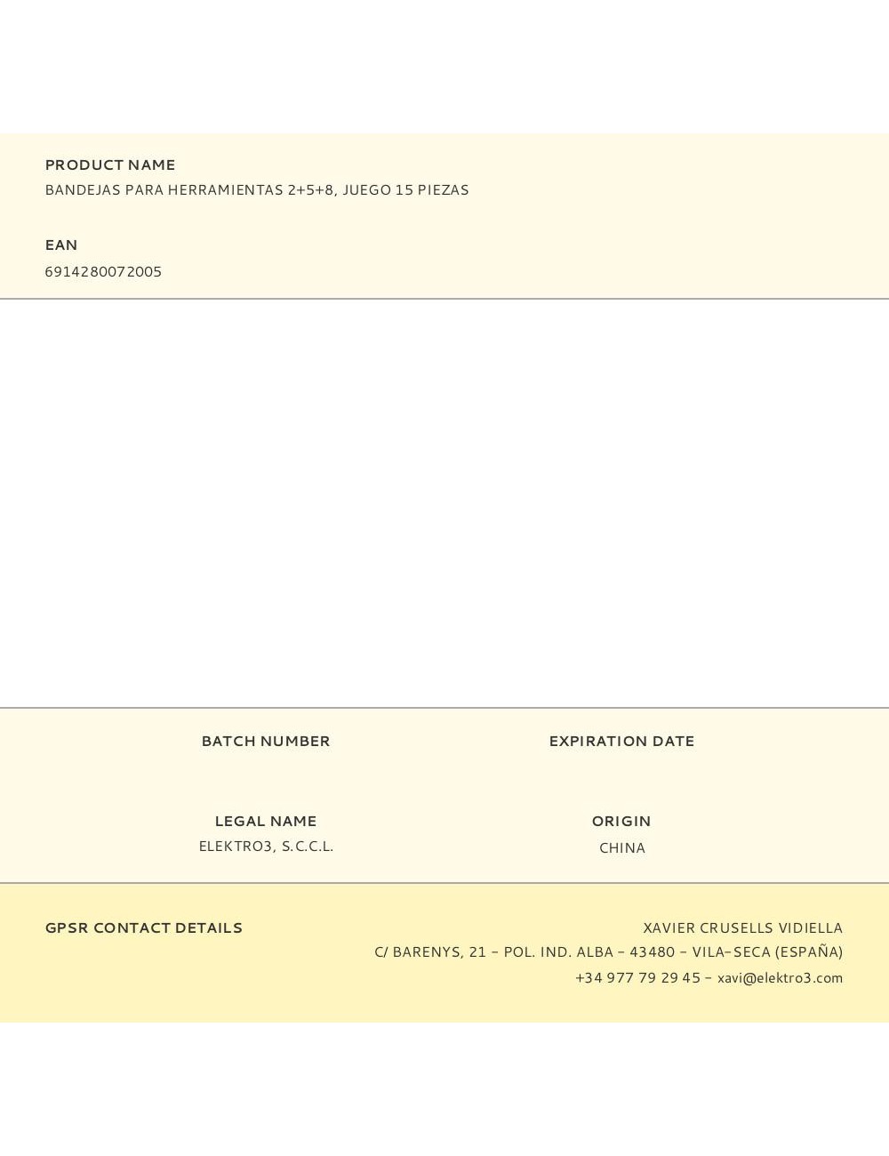 Bandejas para herramientas 2+5+8, juego 15 piezas