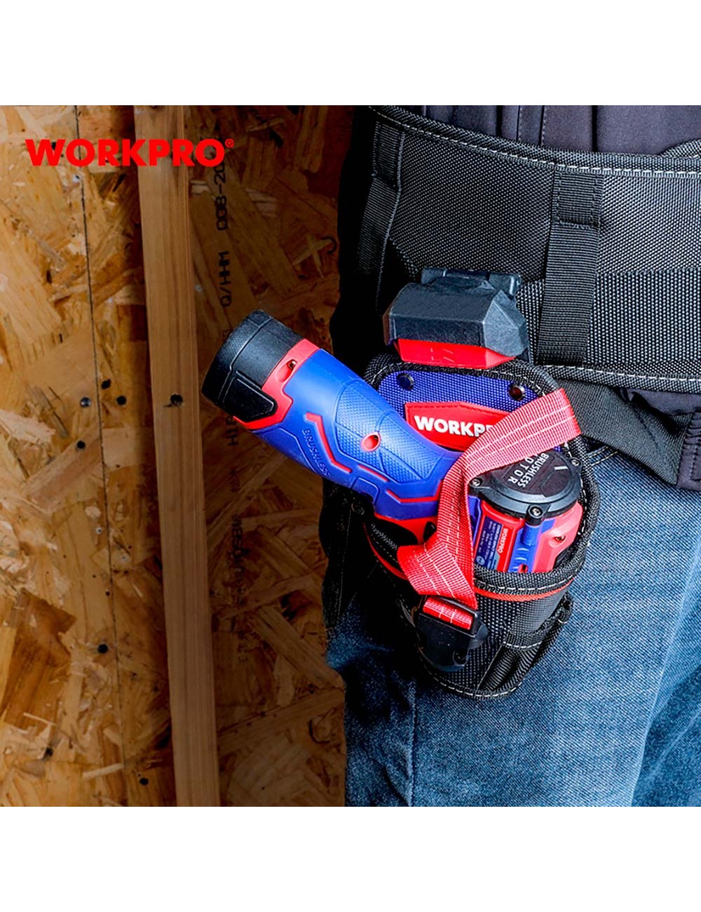 Funda cintura compacta para taladro, cambio rápido, 170 x 60 x 220 mm