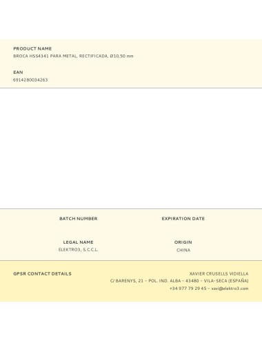 Broca hss4341 para metal, rectificada, ø10,50 x 133,00 mm