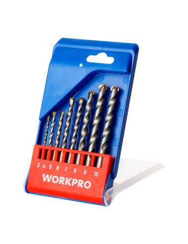 Brocas para mampostería, ø3,00 - ø10,00 mm, juego 8 piezas