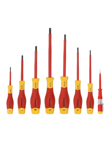 Destornilladores aislados vde, juego 8 piezas