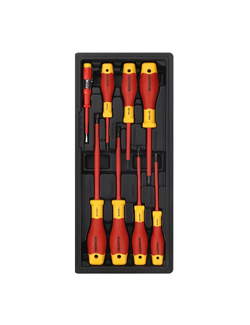 Destornilladores aislados vde, juego 8 piezas