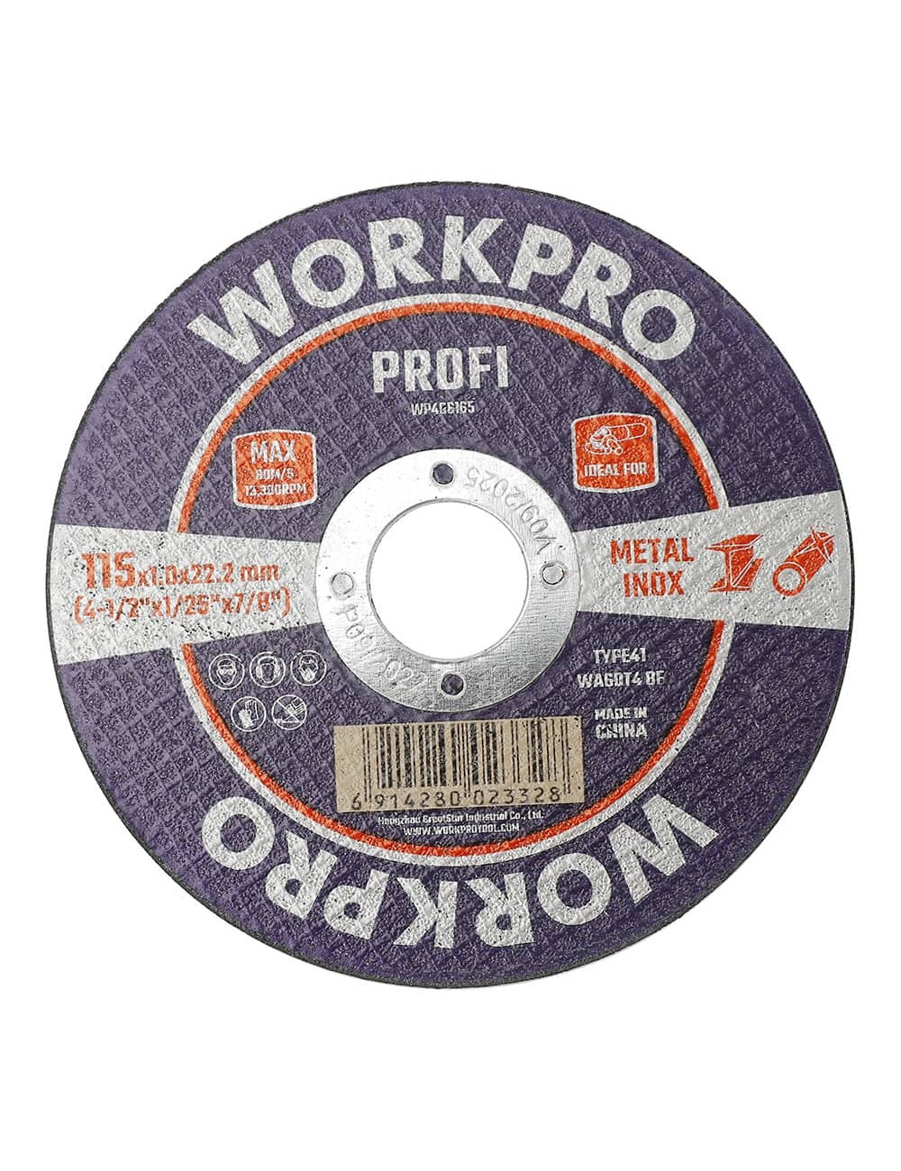 Disco de corte para metal e inox profi/t41 ø115 x 1,0 x 22,2 mm