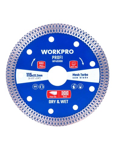 Disco diamantado malla profi turbo ultrafino corte profesional ø115 x 20 mm