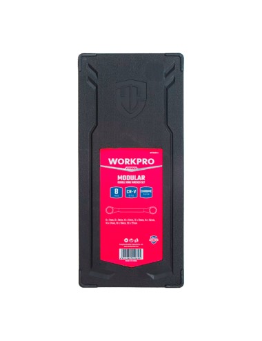 Llaves de estrella cromo-vanadio acodadas dobles, juego 8 piezas